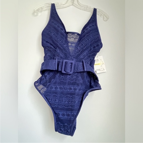 Becca swim NWT navy swim suit - Picture 4 of 10